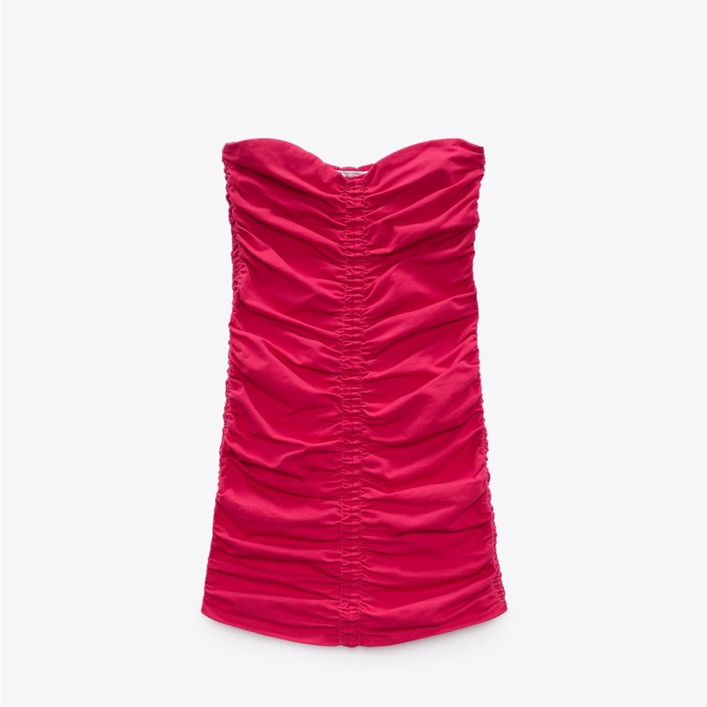 ZARA RUCHED CORDET DRESS